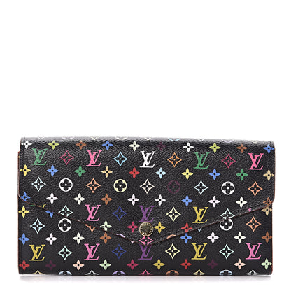 Louis Vuitton Monogram Multicolor Sarah Wallet NM Black Grenade 1 of 7