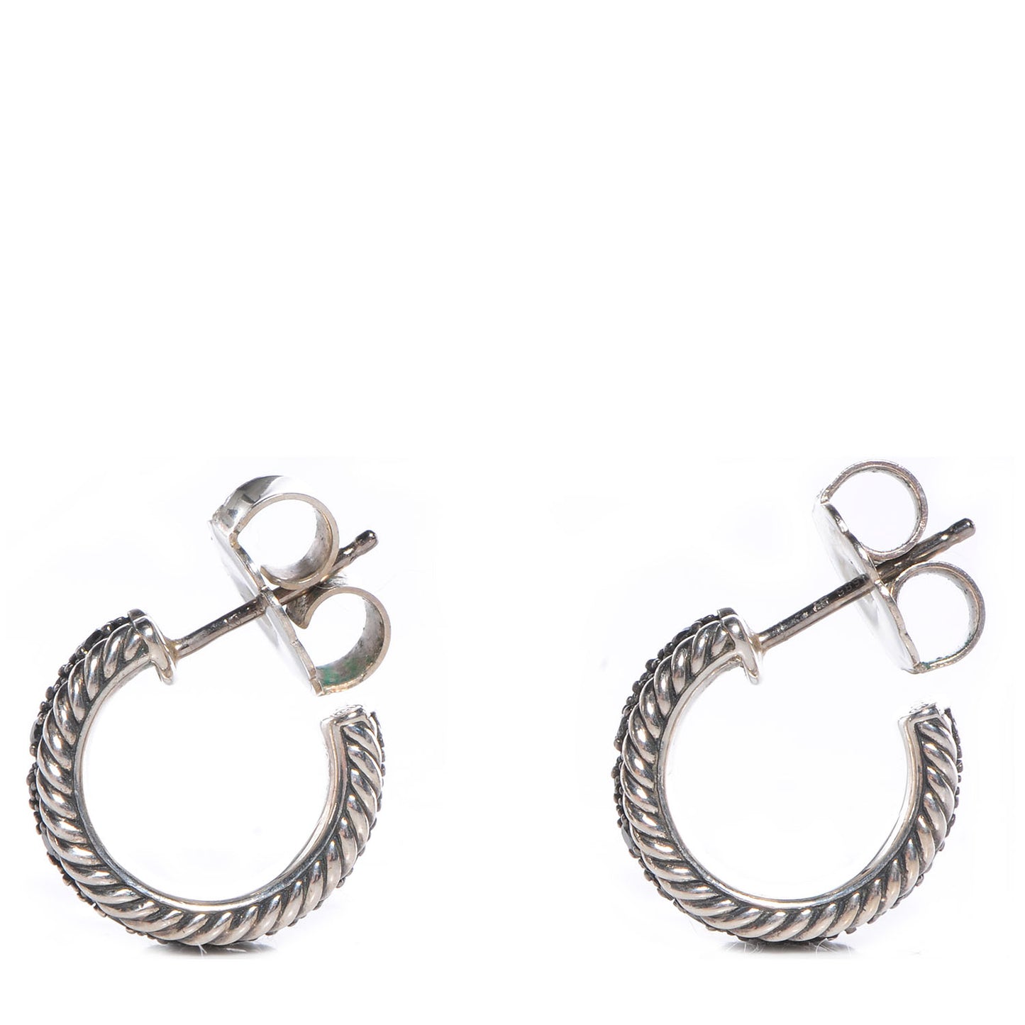 Sterling Silver Black Diamond 17mm Midnight MÃ©lange Earrings