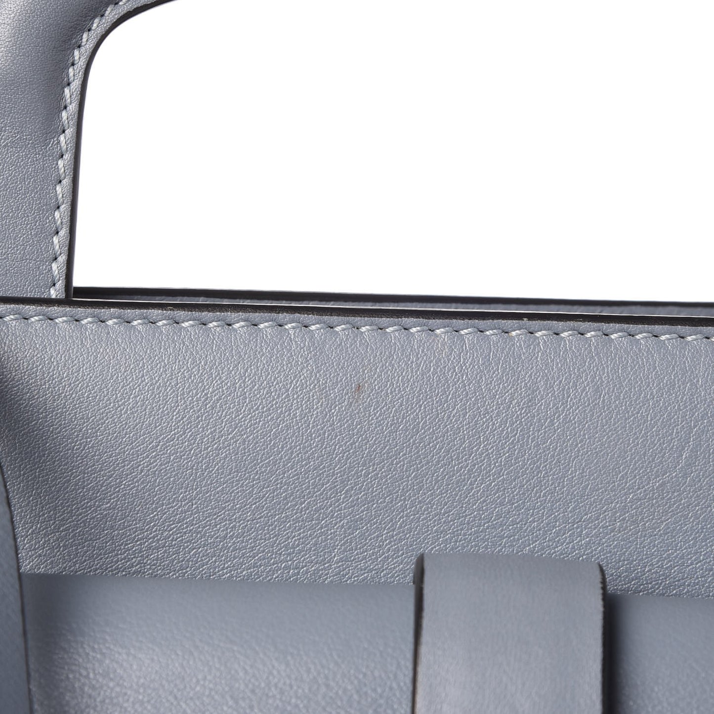 Calfskin Pocket Tote Blue