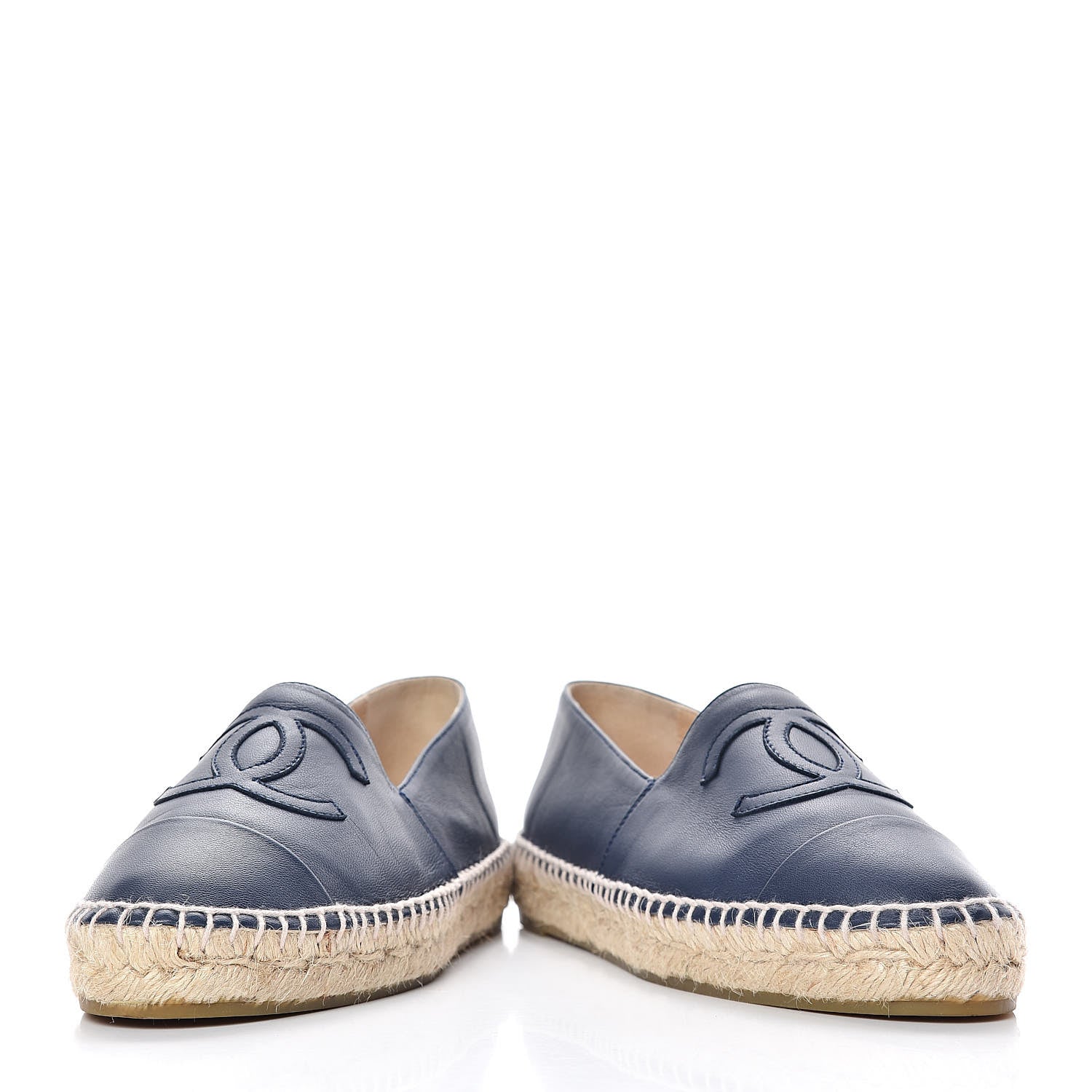 Chanel Lambskin CC Espadrilles 37 Dark Navy 6 of 13
