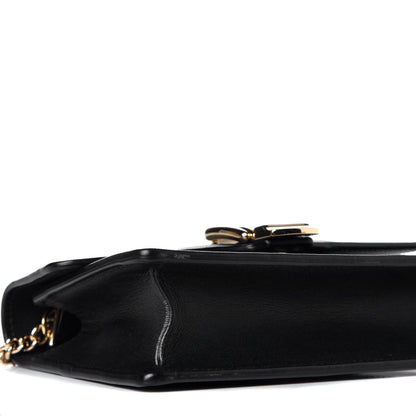 Gucci Calfskin Super Mini Sylvie Chain Shoulder Bag Black 9 of 10
