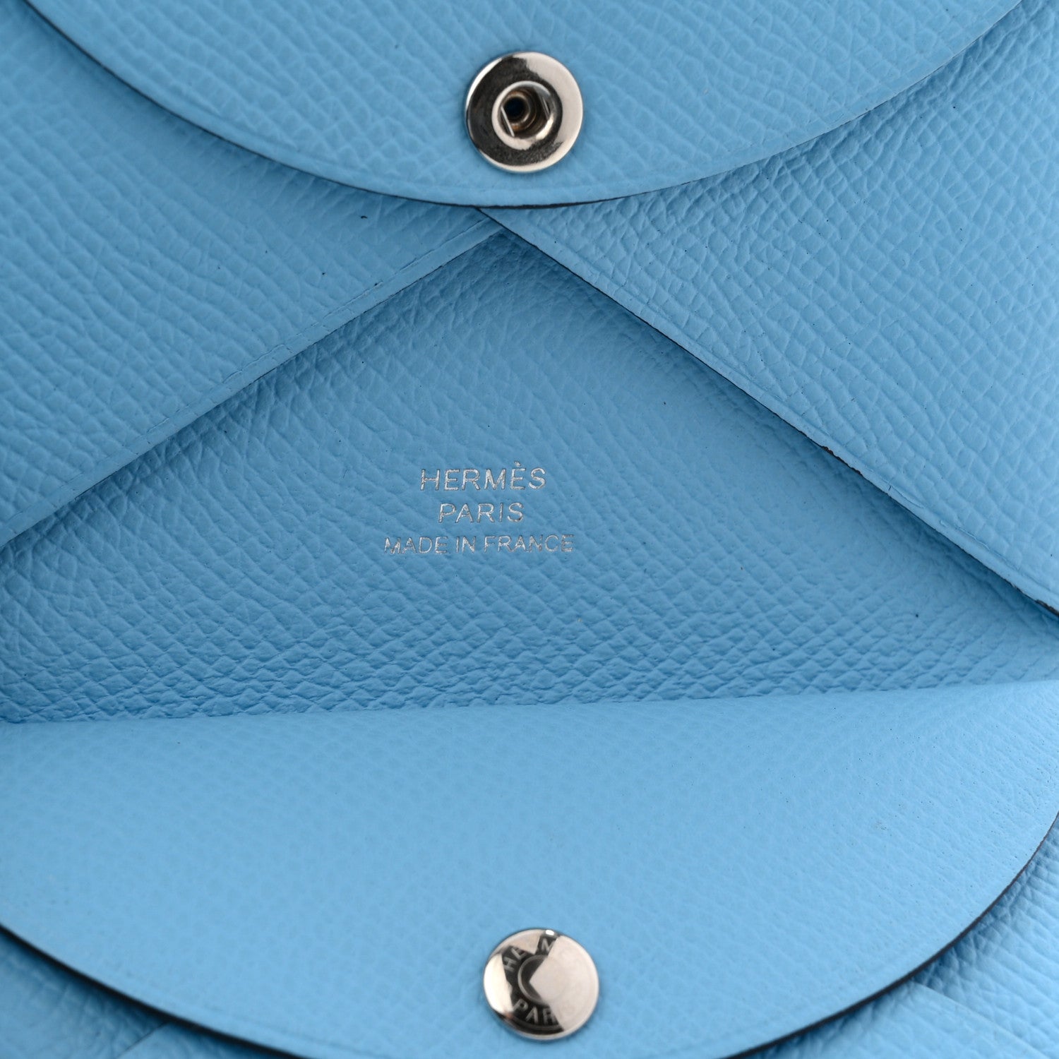 Hermes Epsom Calvi Duo Card Case Celeste 11 of 14