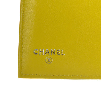 Chanel Patent Quilted Large Flap Wallet Yellow 4 of 9