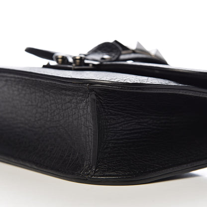 Valentino Garavani Pebbled Calfskin Small Glam Lock Rockstud Flap Black 8 of 11