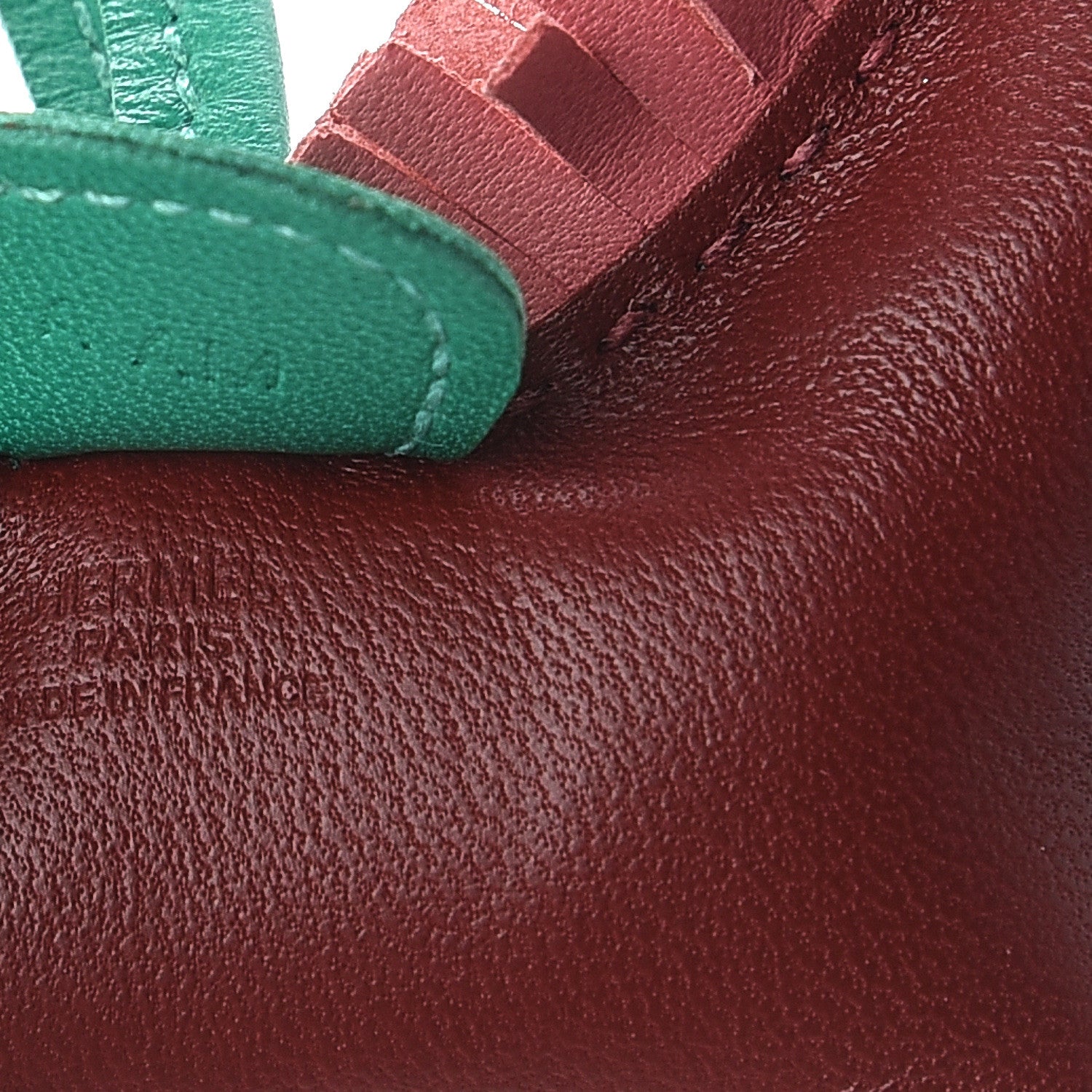 Hermes Milo Lambskin Grigri Rodeo Horse Bag Charm PM Rouge H Rose Indien Menthe 3 of 3