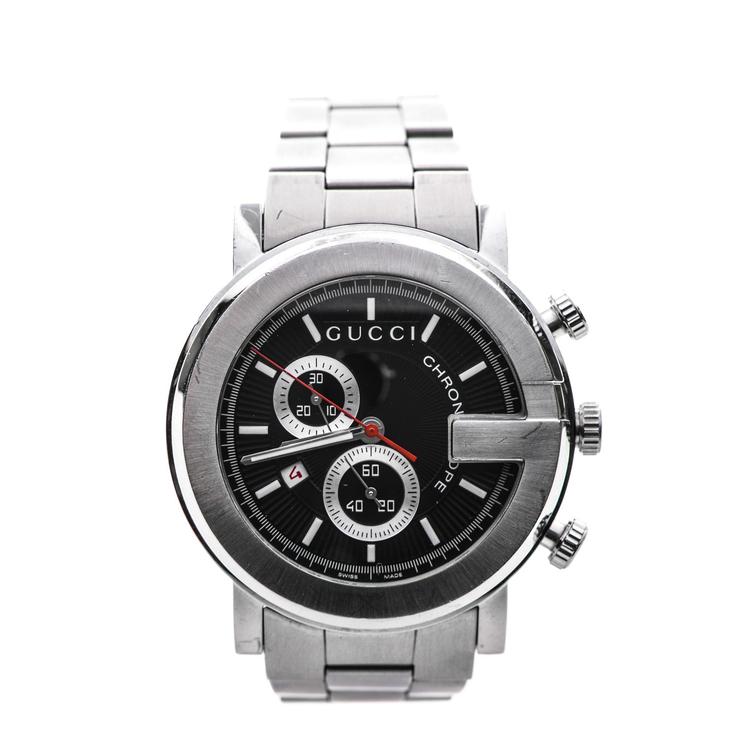 Gucci Stainless Steel 44mm G-Chrono Chronoscope Quartz Watch Black 1 of 7