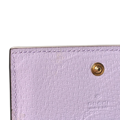Gucci Monogram Jumbo GG Textured Dollar Calfskin Ophidia Card Case Beige Lapis 9 of 9