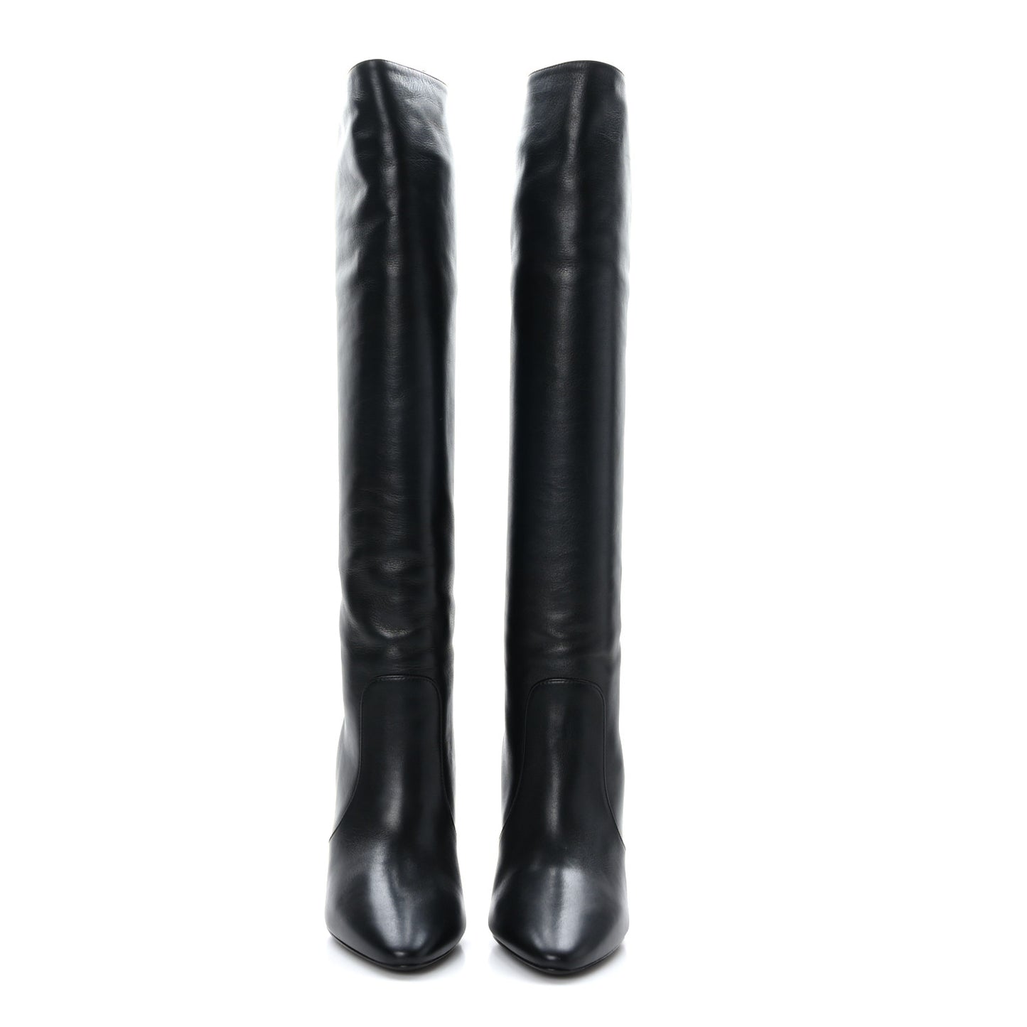 Lambskin Koller 110 Tall Boots 38.5 Black
