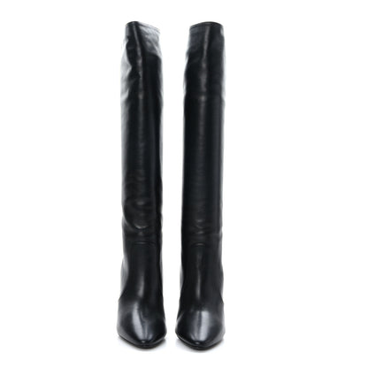 Saint Laurent Lambskin Koller 110 Tall Boots 38.5 Black 2 of 7