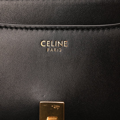 Celine Satinated Calfskin Mini 16 Top Handle Bag Black 6 of 10