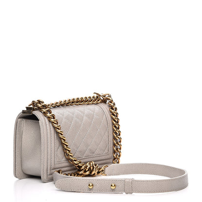 Chanel Caviar Quilted Small Boy Flap Light Grey 3 of 8