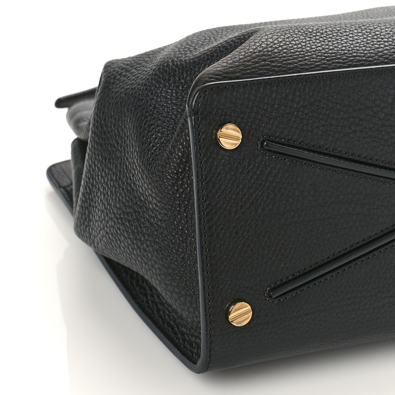 Valentino Garavani Pebbled Calfskin Large JoyLock Satchel Black 7 of 8
