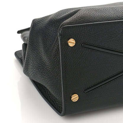 Valentino Garavani Pebbled Calfskin Large JoyLock Satchel Black 7 of 8