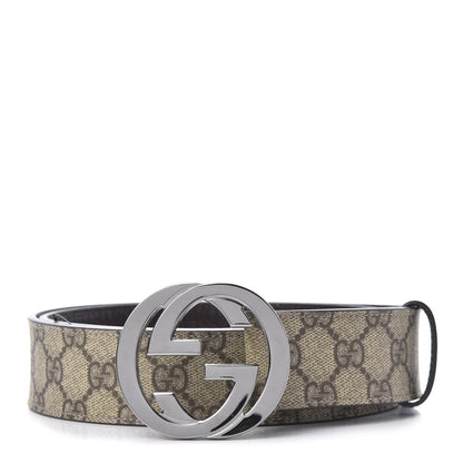 Gucci GG Plus Monogram Interlocking G Belt 100 40 Dark Brown 1 of 5