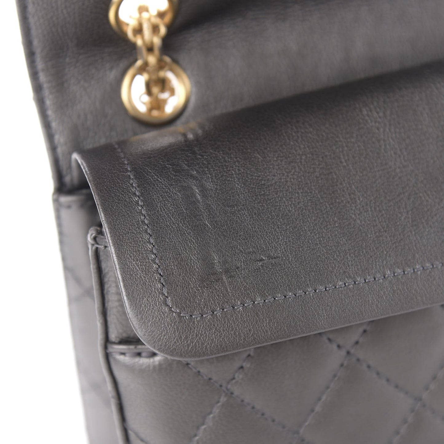 Metallic Calfskin Quilted 2.55 Reissue 226 Flap Charcoal