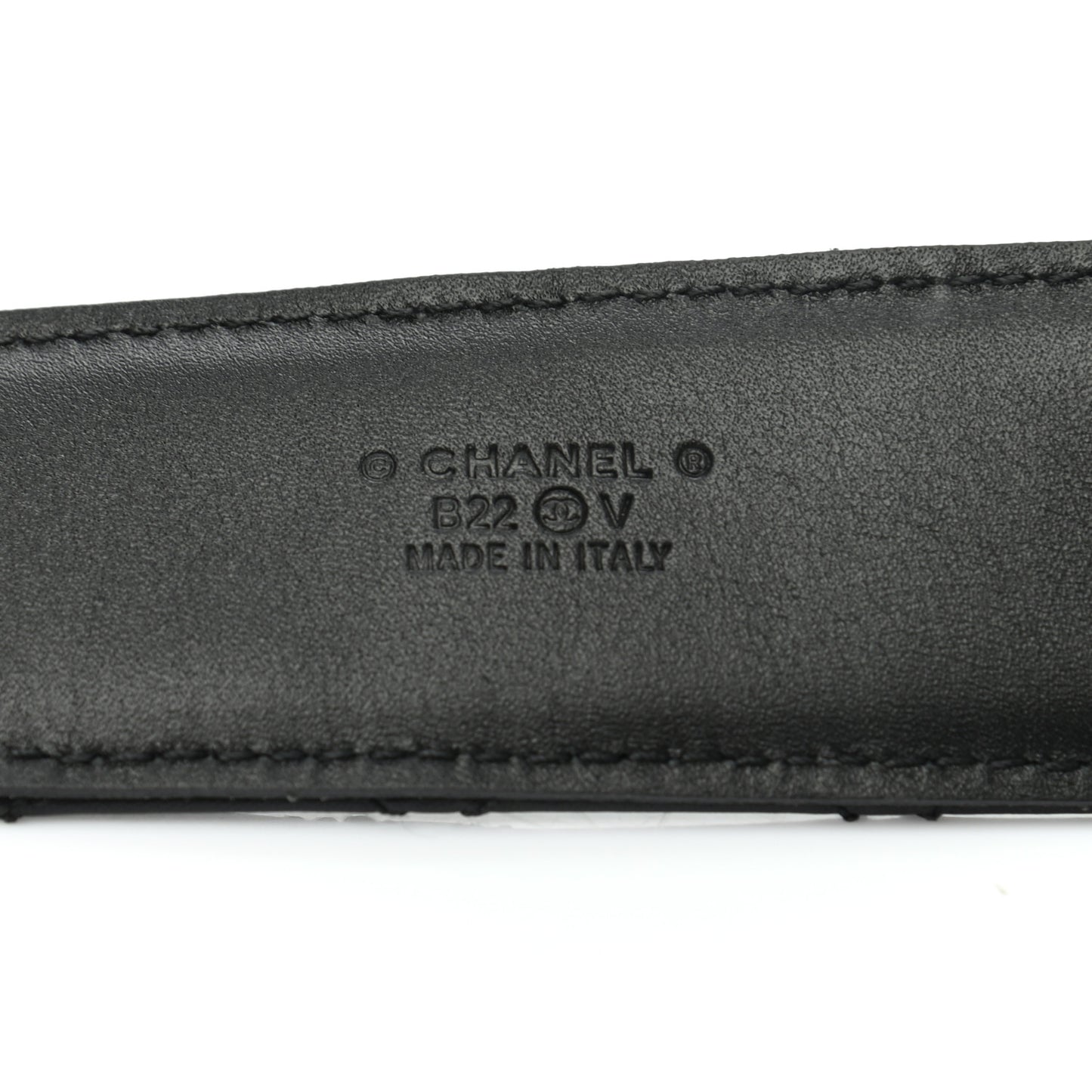 Lambskin Quilted CC Chain Belt 75 30 Black