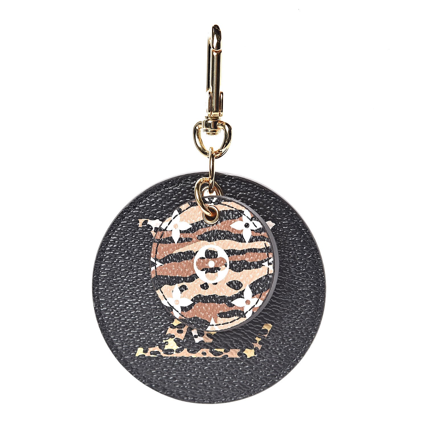 Louis Vuitton Monogram Giant Jungle Bag Charm Key Holder Black 1 of 4
