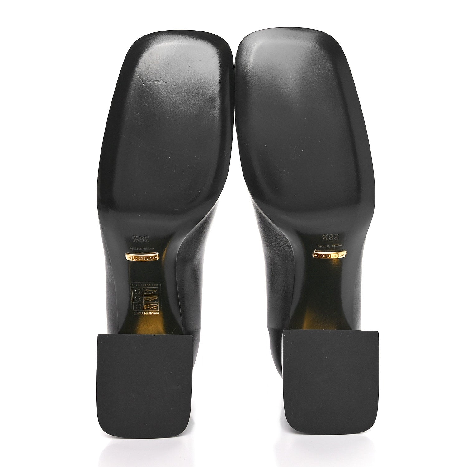 Gucci Malaga Kid Horsebit 75mm Pumps 38.5 Black 6 of 10