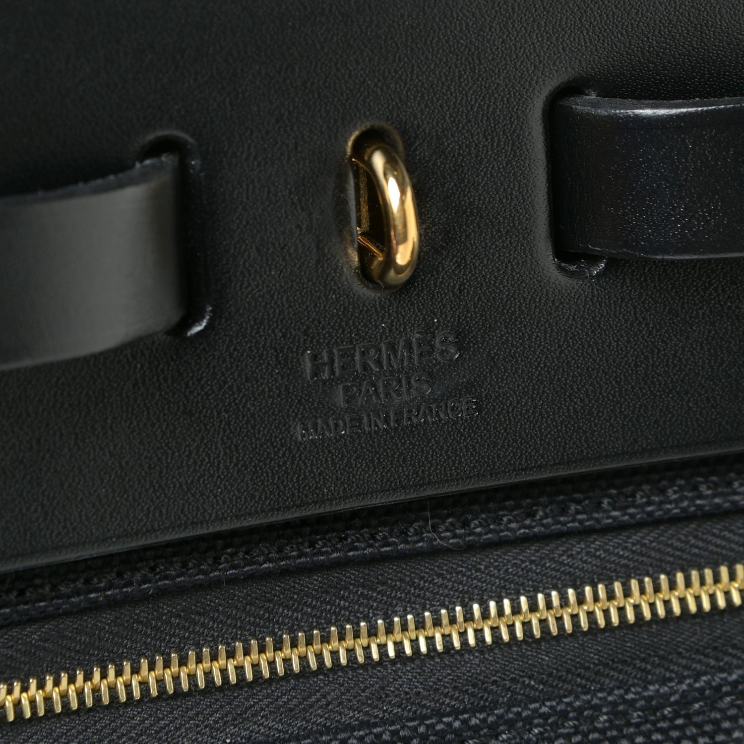 Hermes Military Toile Vache Hunter Herbag Zip PM 31 Black 6 of 17