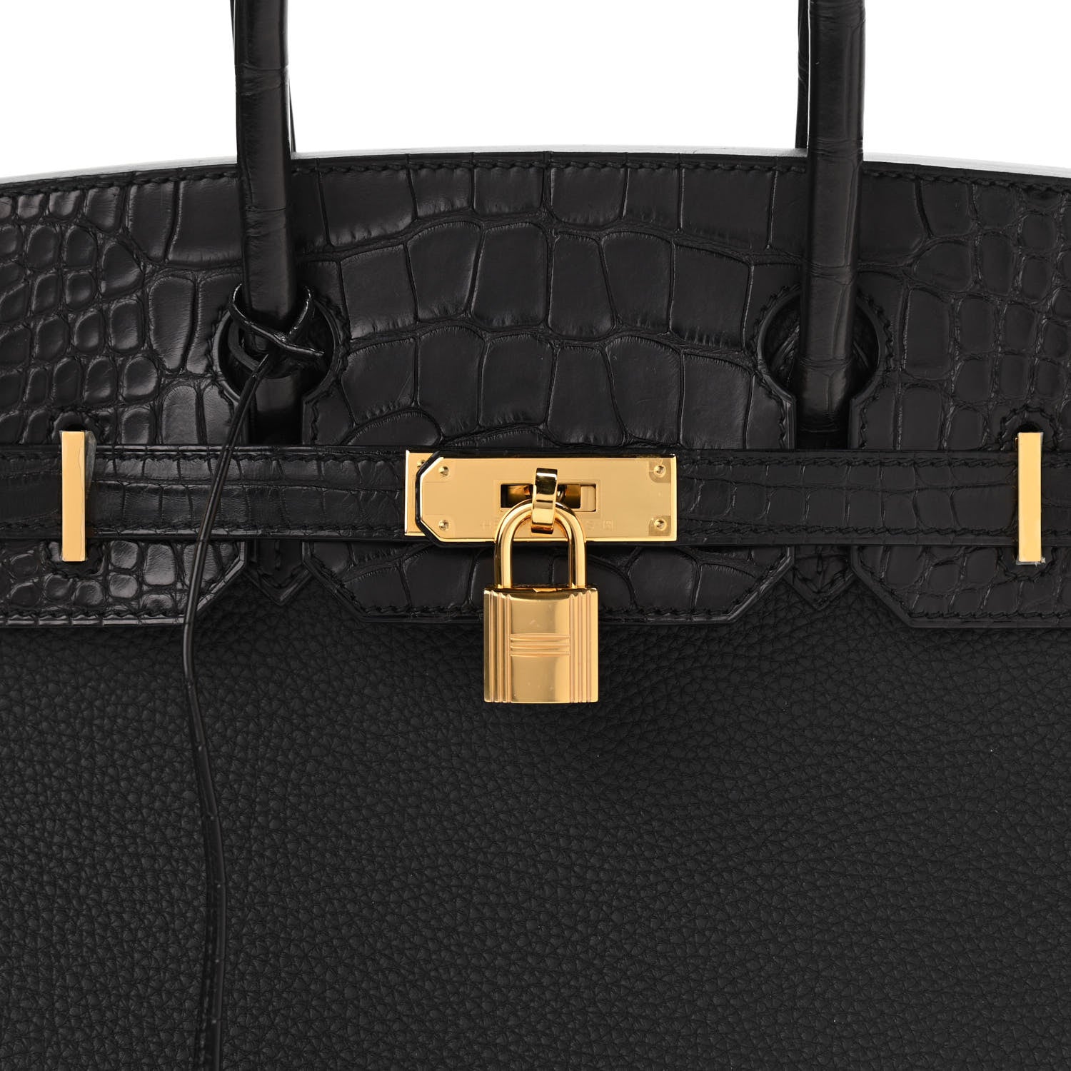 Hermes Togo Matte Alligator Birkin Touch 30 Black 8 of 11