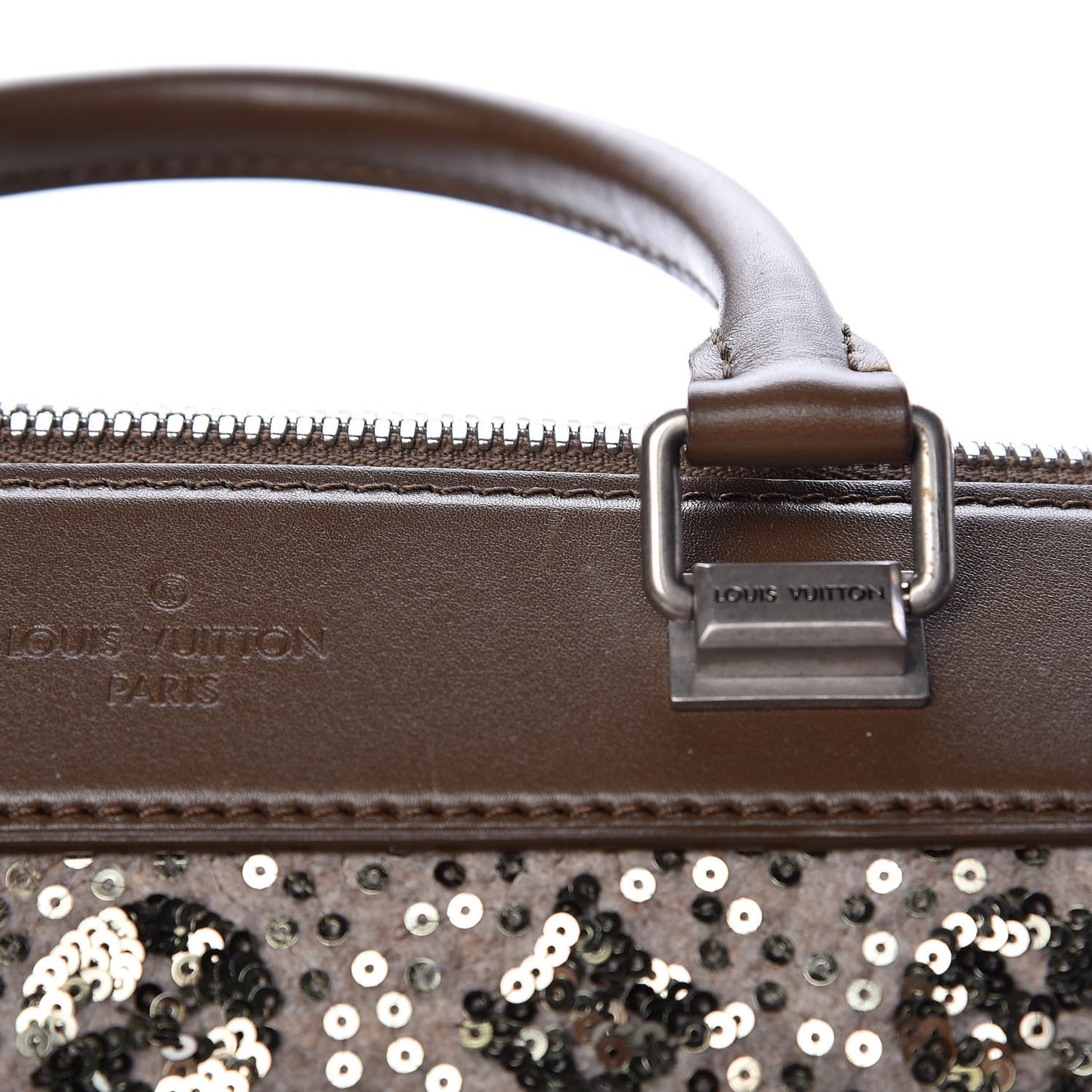 Sequin Monogram Sunshine Express Speedy Kaki
