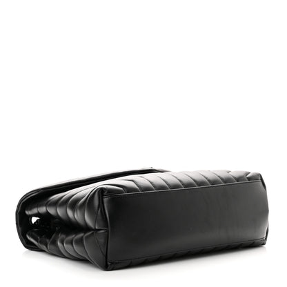 Saint Laurent Calfskin Y Quilted Monogram Monochrome Medium Loulou Chain Satchel Black 4 of 10