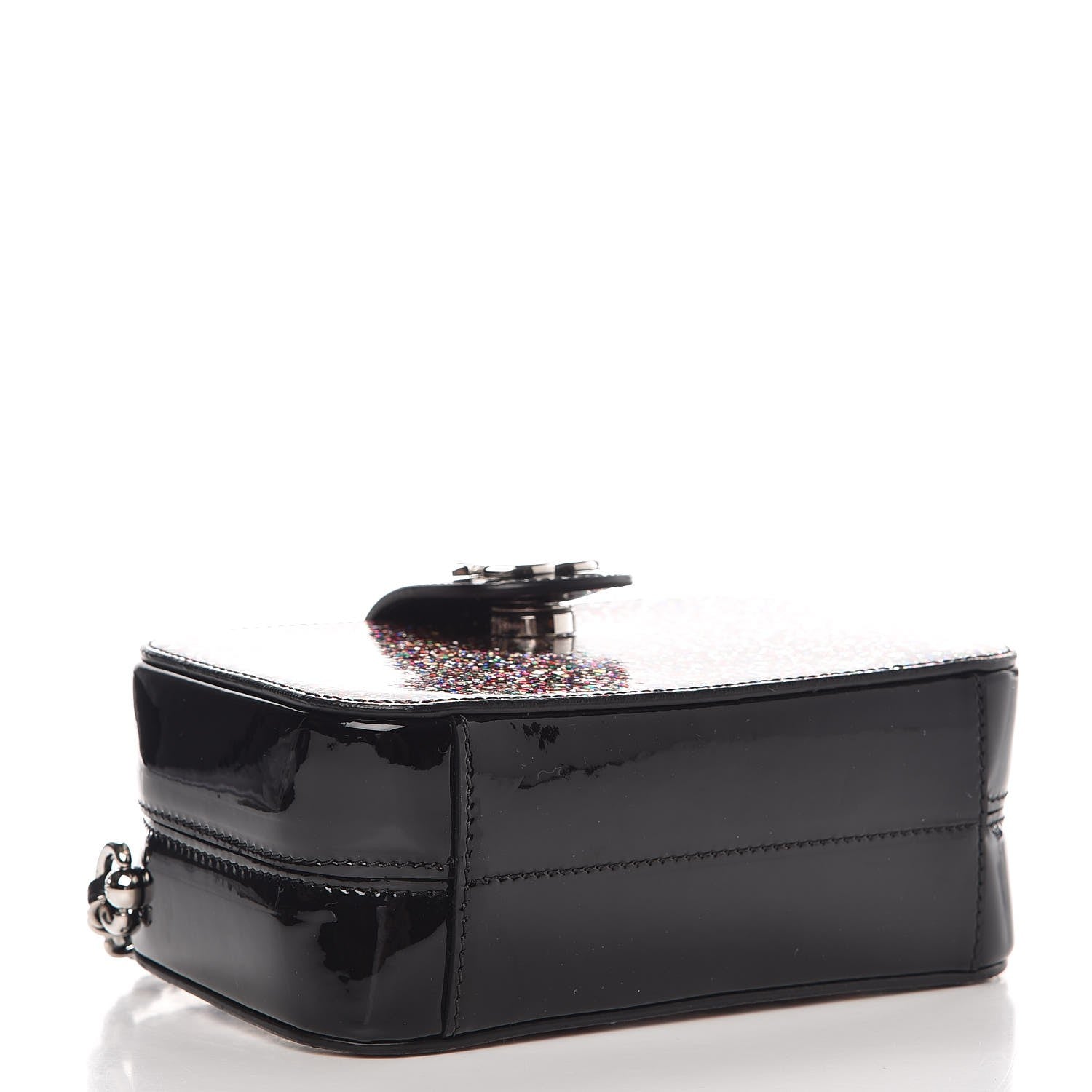 Chanel Glitter Patent Camera Case Multicolor Black 4 of 9