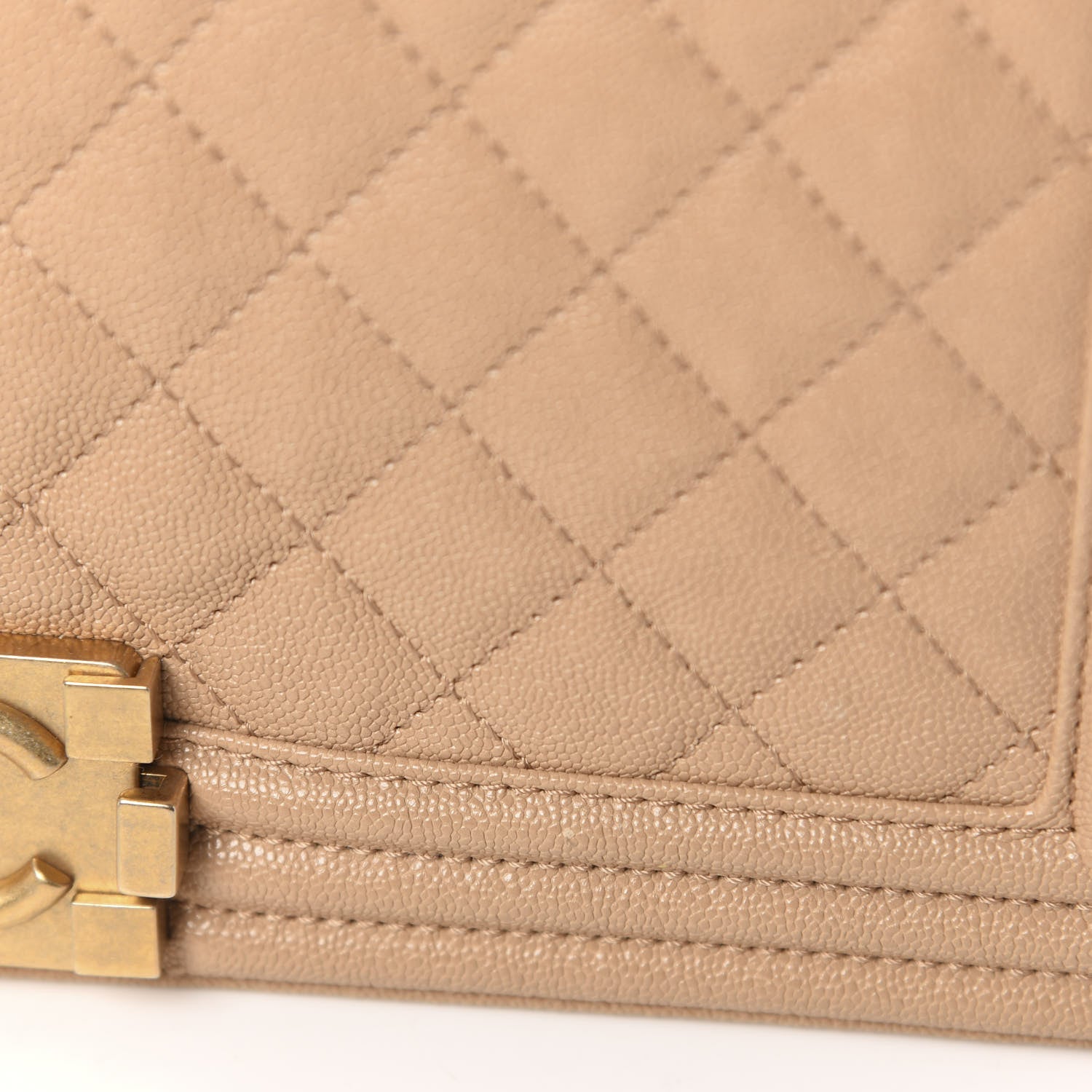 Chanel Caviar Quilted New Medium Boy Flap Beige 8 of 12