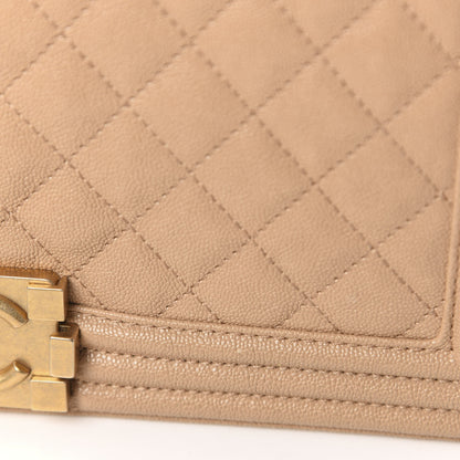 Chanel Caviar Quilted New Medium Boy Flap Beige 8 of 12