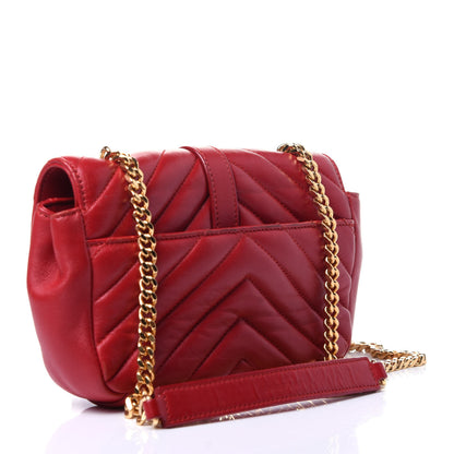 Saint Laurent Nappa Matelasse Chevron Classic Monogram Baby Chain Bag New Red 3 of 14