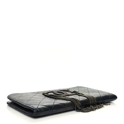 Chanel Calfskin Quilted Chain CC Chain Clutch Argent Fonce 9 of 15