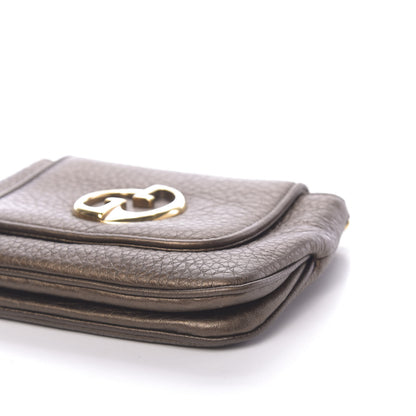 Gucci Metallic Pebbled Calfskin Small 1973 Chain Shoulder Bag Winter Leaf 9 of 12