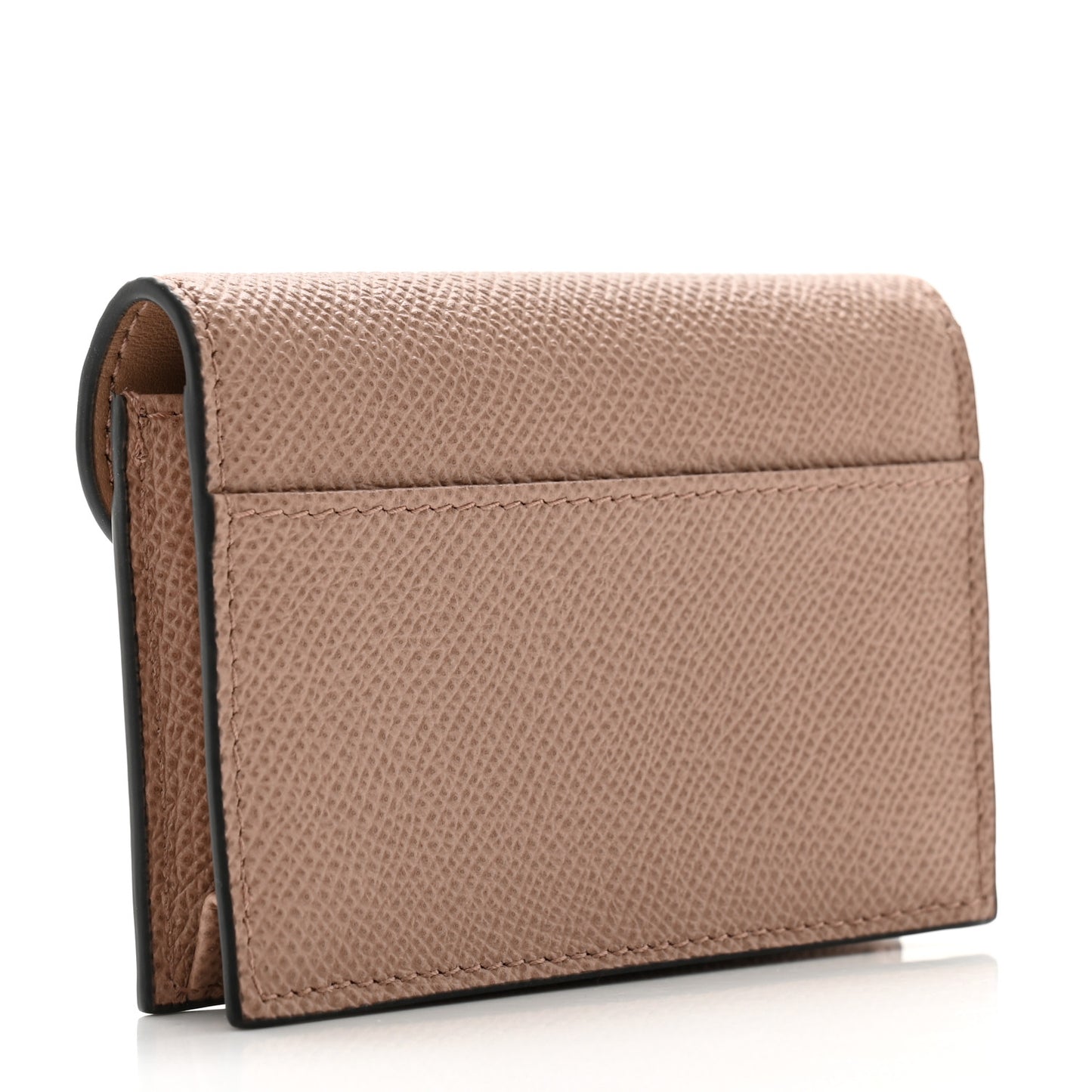 Grained Calfskin Saddle Card Holder Fard