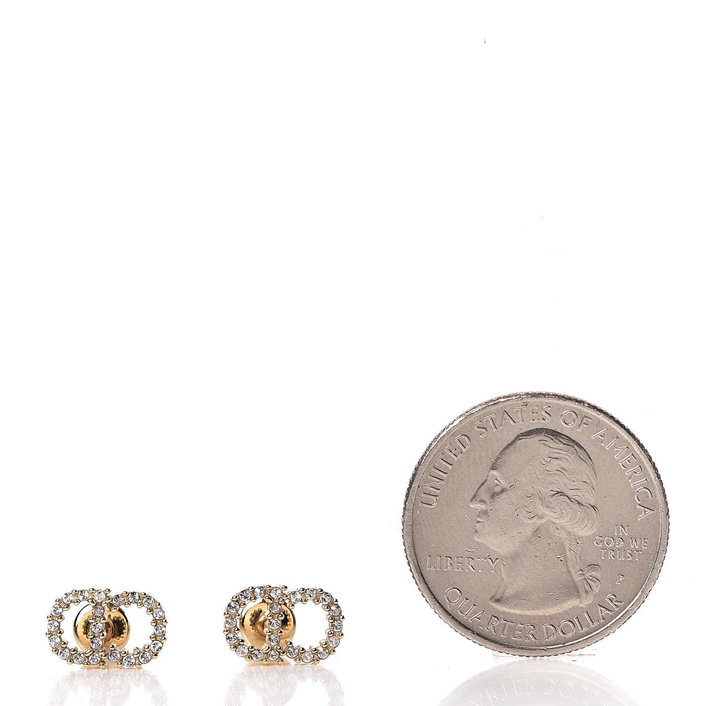 Crystal Clair D Lune Earrings Gold