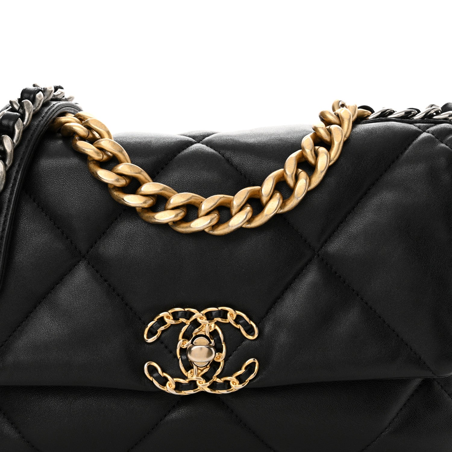 Chanel Lambskin Quilted Medium Chanel 19 Flap Black 8 of 15