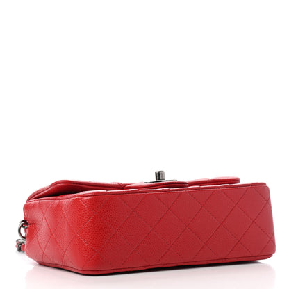 Chanel Caviar Quilted Mini Rectangular Flap Red 3 of 8