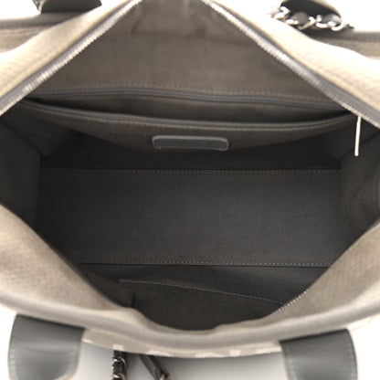 Chanel Canvas Deauville Bowling Bag Grey 5 of 19