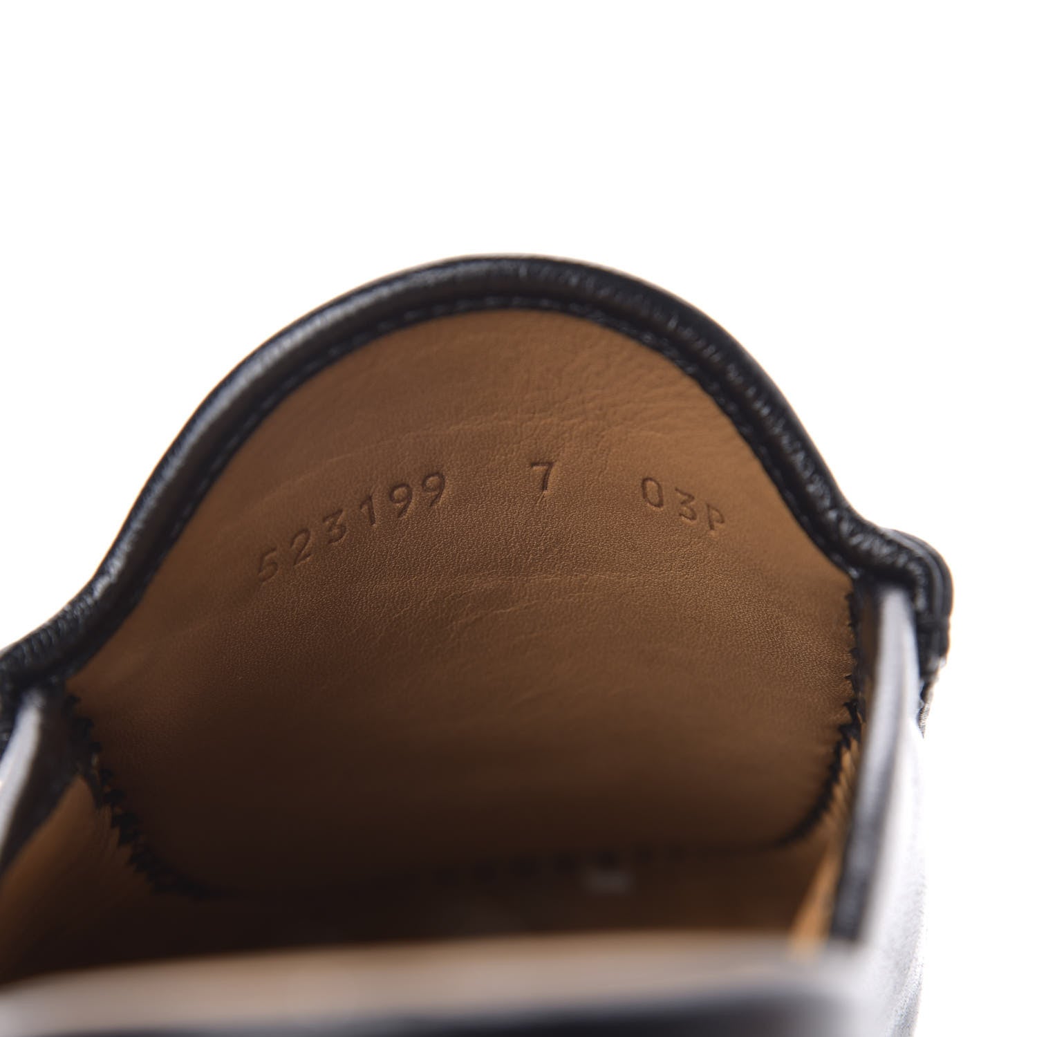 Gucci Goatskin Mens Horsebit Slippers 7 Black 8 of 9