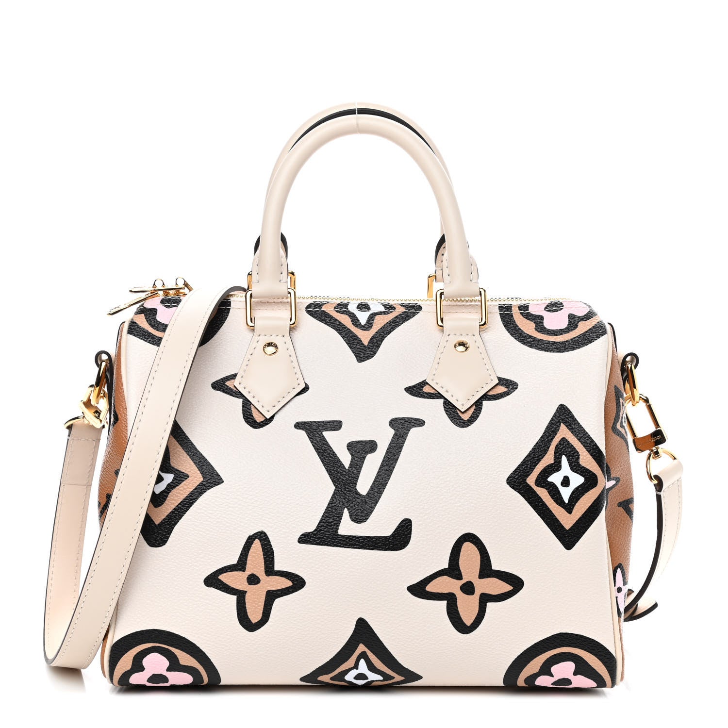 Louis Vuitton Monogram Giant Wild At Heart Speedy Bandouliere 25 Creme 1 of 8