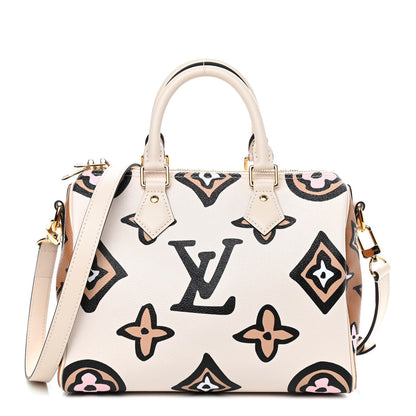 Louis Vuitton Monogram Giant Wild At Heart Speedy Bandouliere 25 Creme 1 of 8