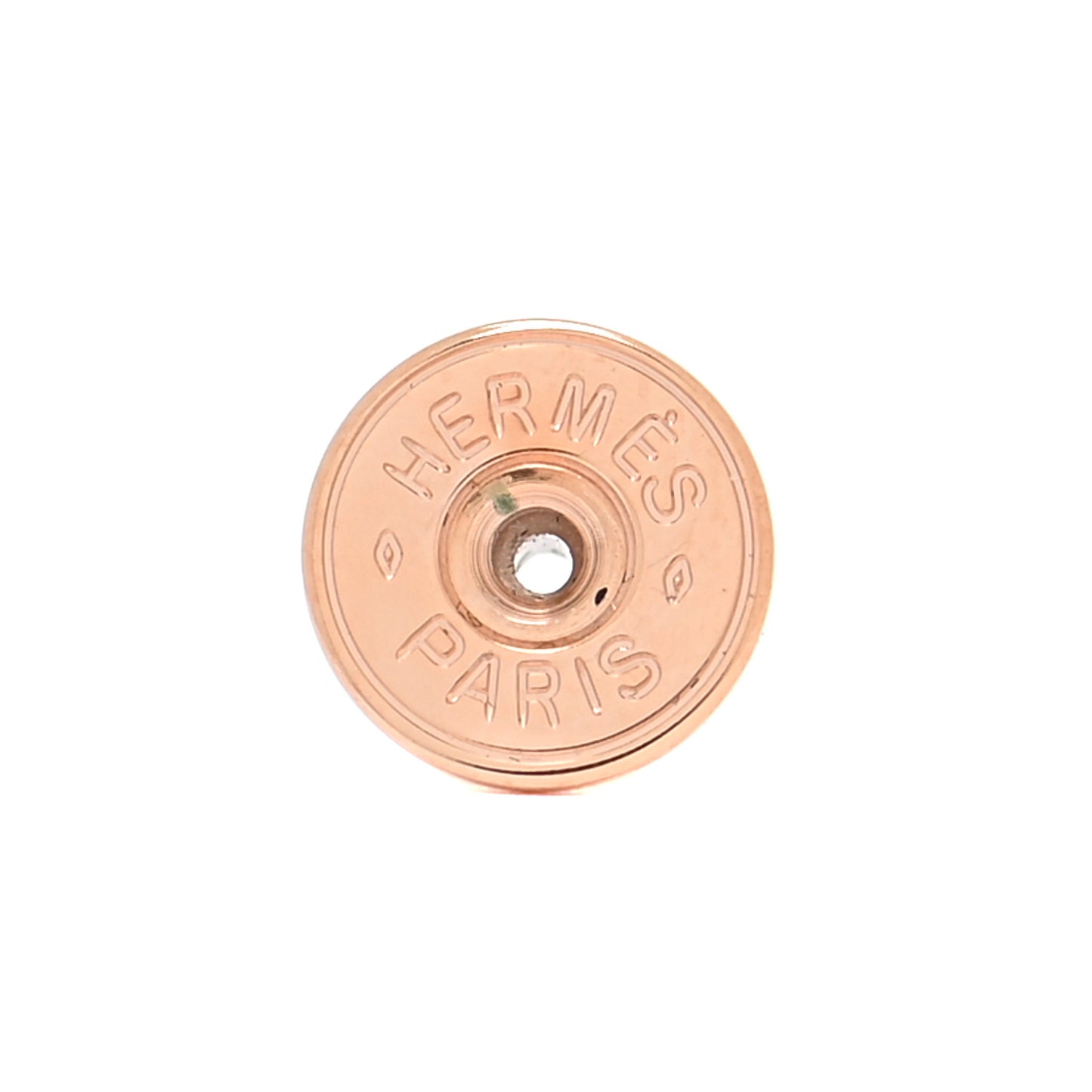 Rose Gold Lacquered Mini Pop H Earrings White