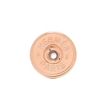 Hermes Rose Gold Lacquered Mini Pop H Earrings White 5 of 7