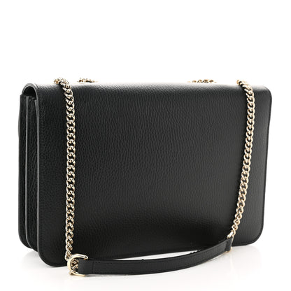 Gucci Dollar Calfskin Interlocking G Shoulder Bag Black 3 of 11