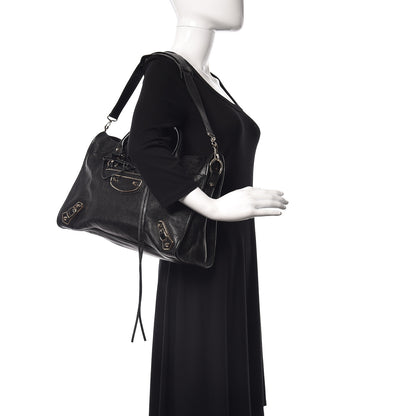 Balenciaga Chevre Gold Metallic Edge Hardware City Black 2 of 10