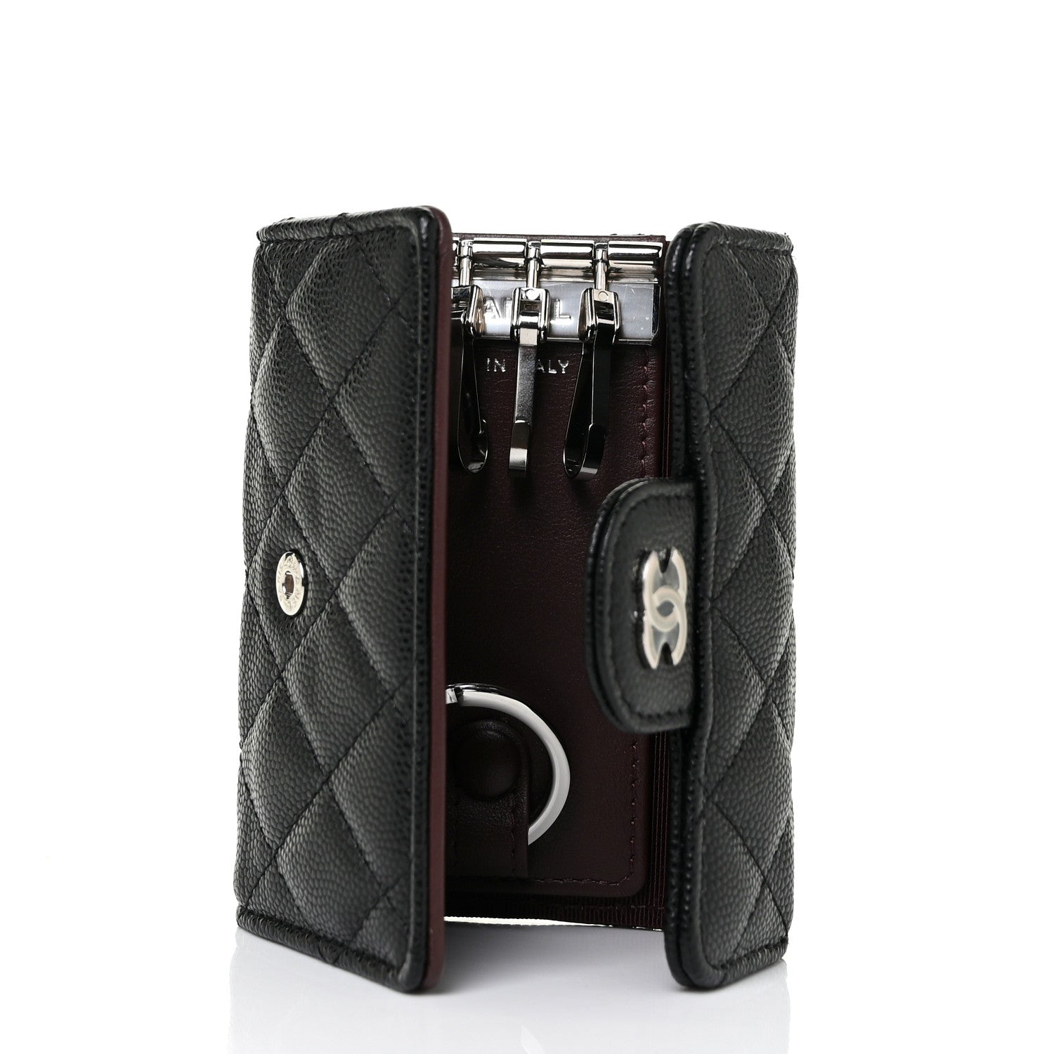 Chanel Caviar Quilted Classic 4 Key Holder Wallet Black 5 of 10