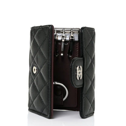 Chanel Caviar Quilted Classic 4 Key Holder Wallet Black 5 of 10