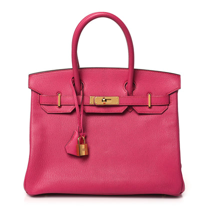 Hermes Chevre Mysore Birkin 30 Rose Shocking 1 of 16