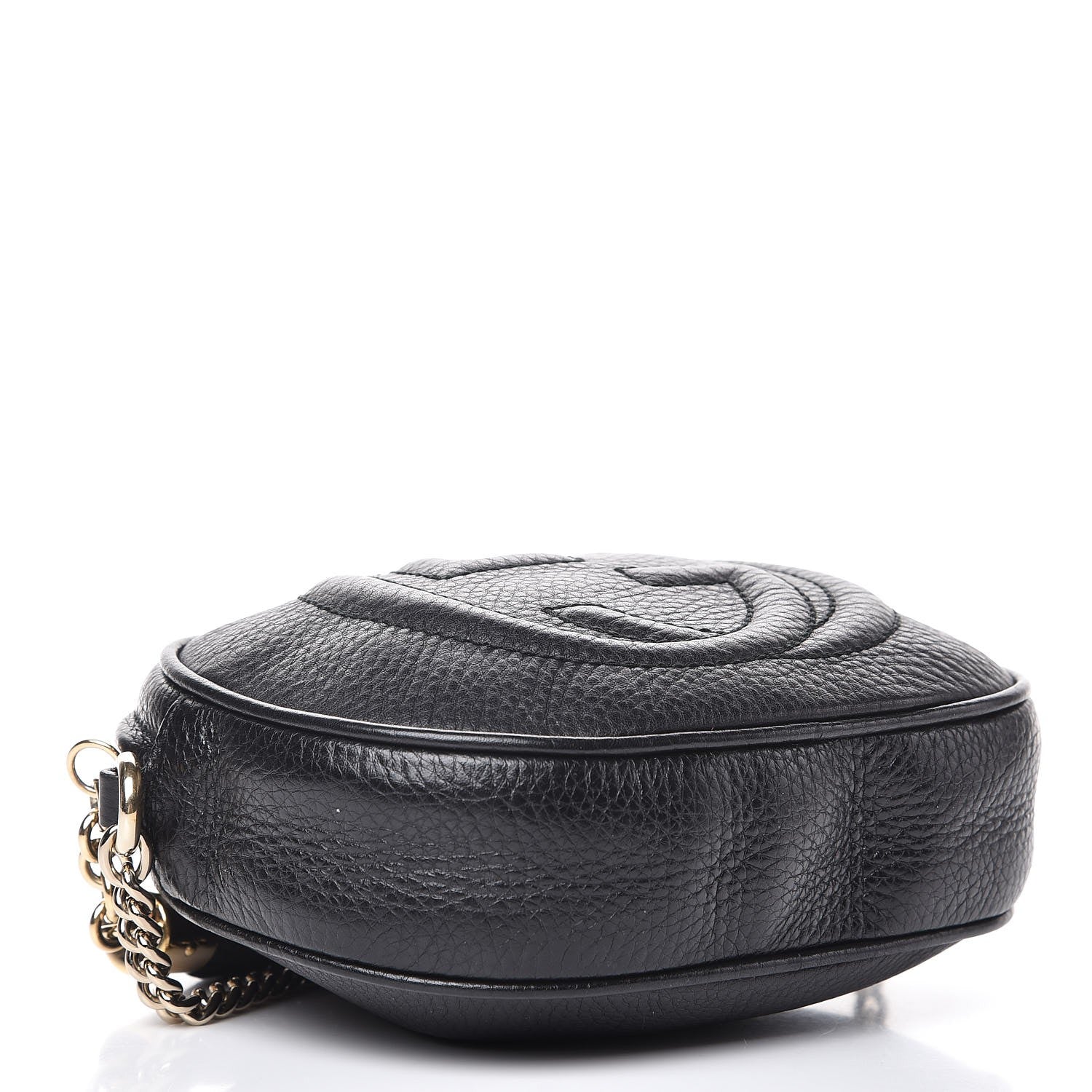 Gucci Pebbled Calfskin Mini Soho Chain Bag Black 4 of 7