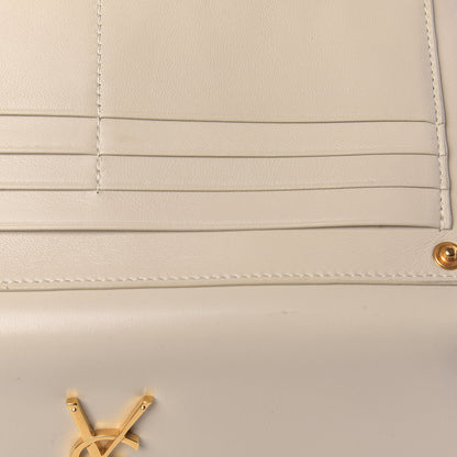 Saint Laurent Smooth Shiny Calfskin Monogram Uptown Wallet Crema Soft 12 of 12