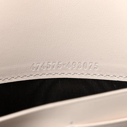 Gucci Calfskin Matelasse GG Marmont Chain Wallet Mystic White 8 of 15